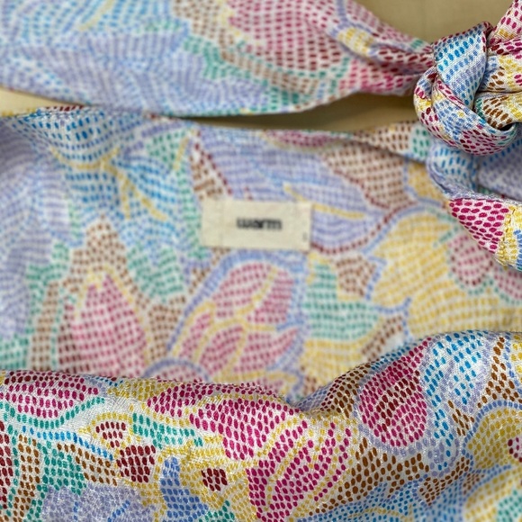 Warm Georgia Silk Floral Jacquard Midi Dress Sz S Small Cocktail Spring Romantic - Picture 3 of 13